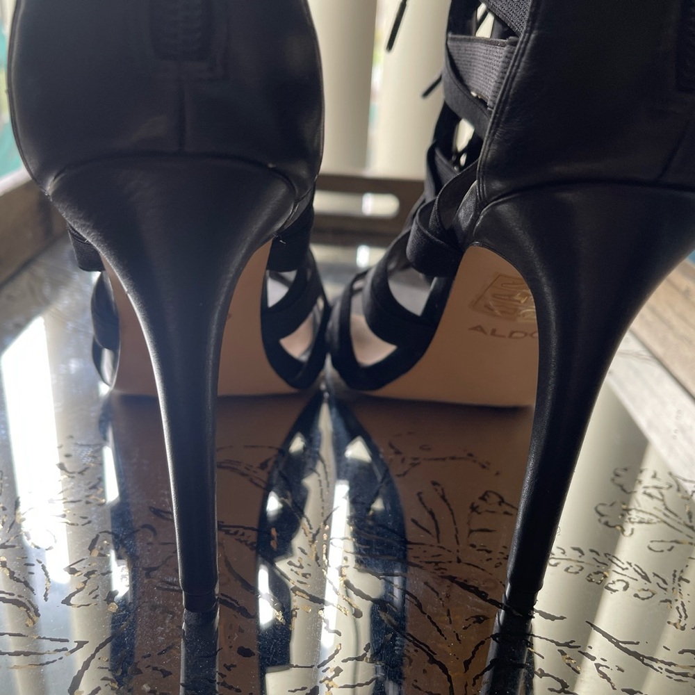Aldo Black Strappy Heels for Women - Picture 5 of 9